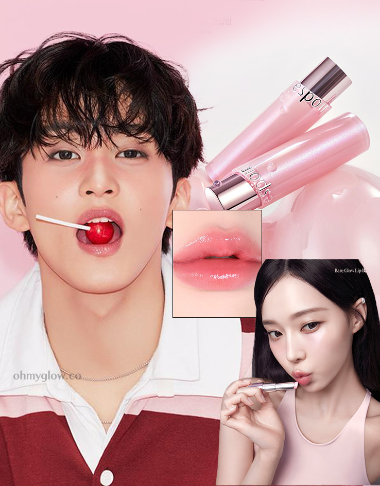 DIOR潤唇膏平替!? NCT Mark同款! 83%護唇成份～韓國 espoir Bare Glow Lip Balm 水潤透光裸唇潤色護唇膏 - 6色選擇