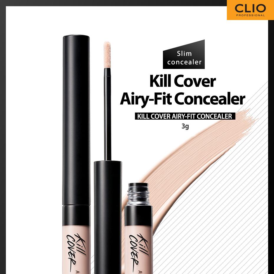 韓國 Clio Kill Cover Airy Fit Concealer 豐盈輕薄遮瑕液 - 6色選擇