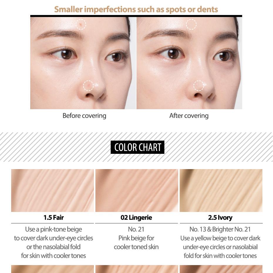 韓國 Clio Kill Cover Airy Fit Concealer 豐盈輕薄遮瑕液 - 6色選擇