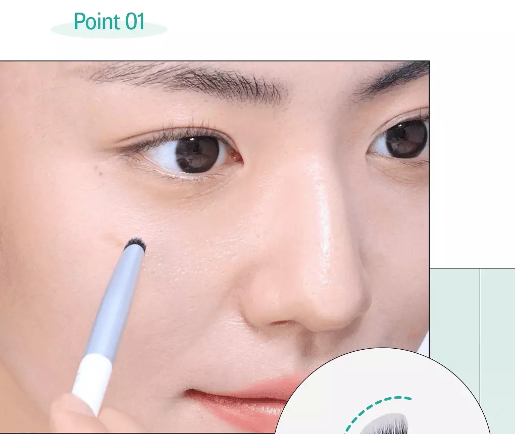 Minsco共同研發 韓國 FilliMilli Spot Corrector Brush 813 無瑕斜角局部遮瑕掃