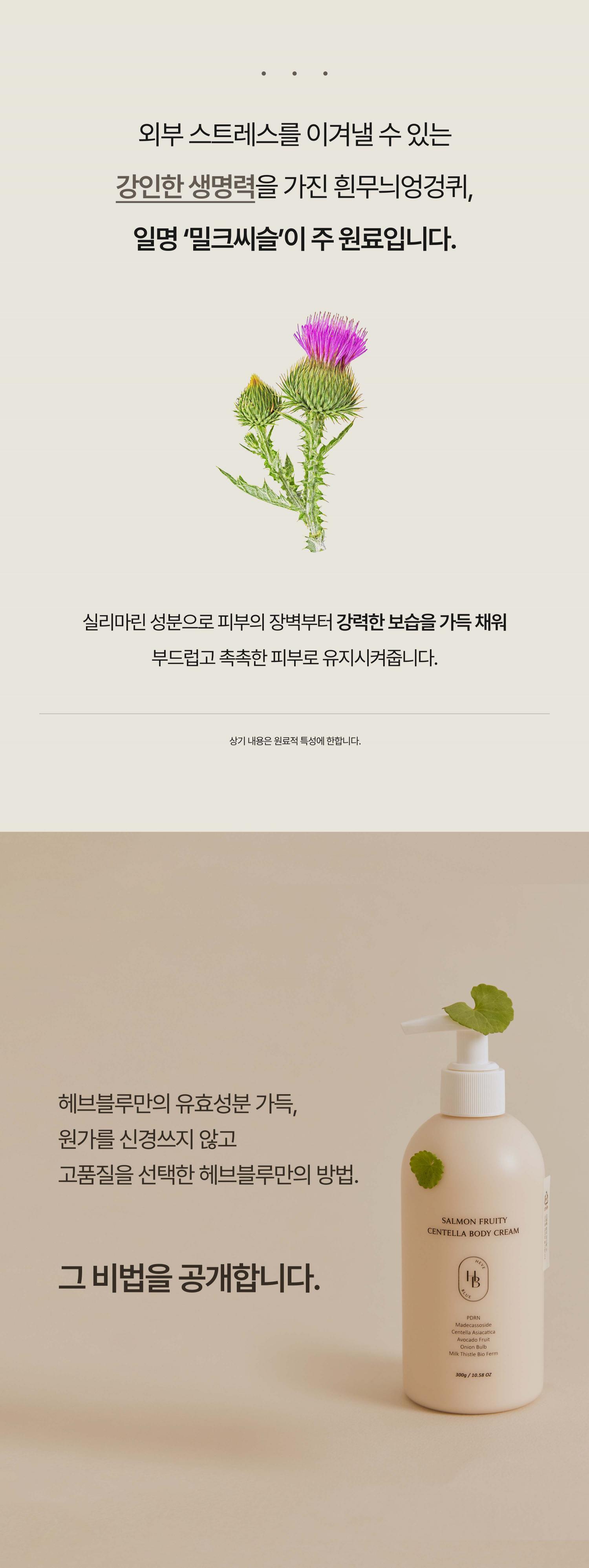 改善乾燥搔癢～韓國 HEVEBLUE Salmon Fruity Centella Body Cream 三文魚子PDRN X 鮮果萃取 X 積雪草水潤修護身體乳霜 - 300ml