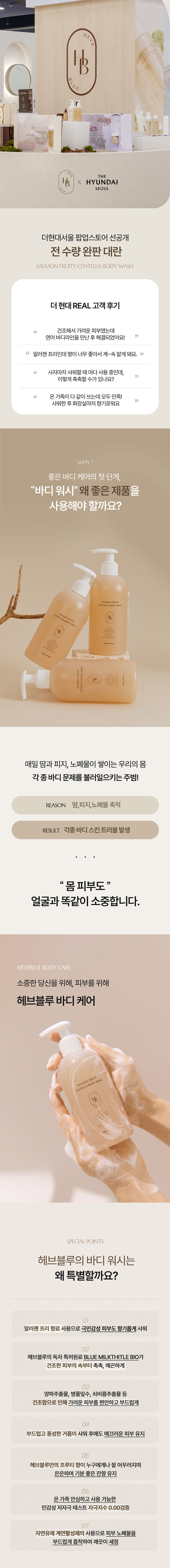 韓國 HEVEBLUE Salmon Fruity Centella Body Wash 三文魚子PDRN X 鮮果萃取 X 積雪草水潤修護身體沐浴露 - 300ml