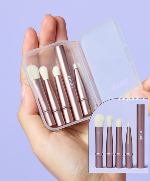韓國 Mude Travel Mini Brush Set 超迷你旅行掃具4件套裝連收納盒