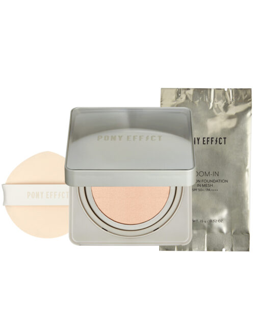 韓國 Pony Effect Zoom-In Cushion Foundation In Mesh SPF50+ PA++++ 小魔鏡零暗沉柔霧持久網紗氣墊 - 3色選擇