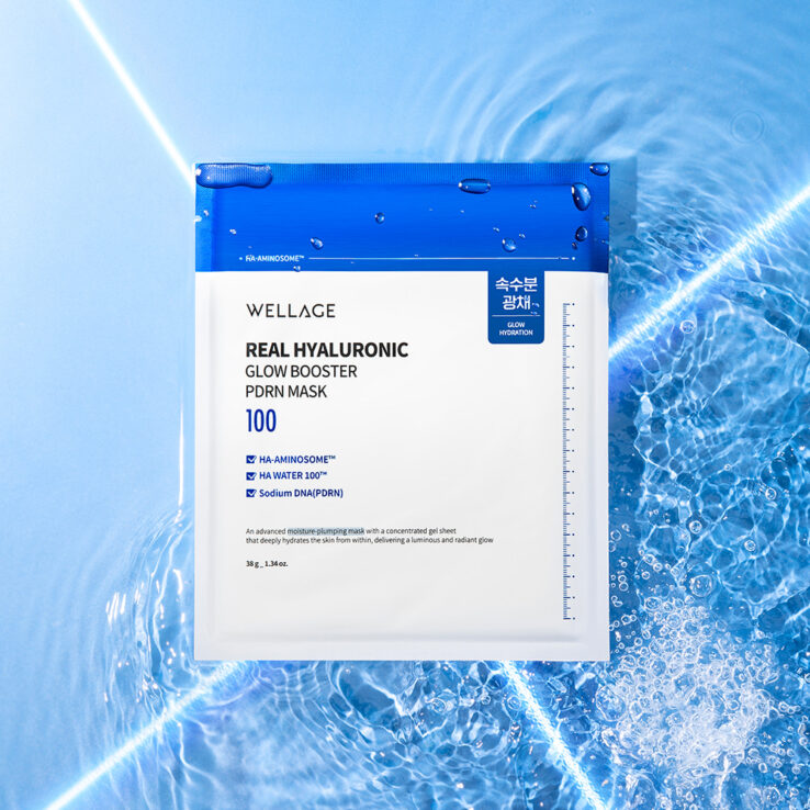 醫美級家用面膜～韓國 Wellage Real Hyaluronic Glow Booster PDRN Gel Mask 鮭魚PDRN X 透明質酸水潤光澤果凍面膜 一盒5片裝 - 2種選擇