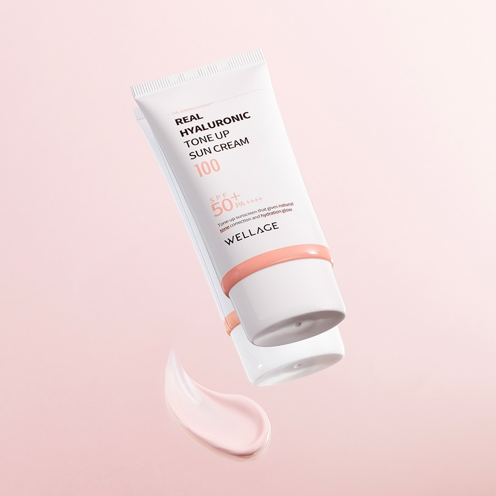 韓國 GlowPick🏆 Wellage Real Hyaluronic Tone Up Sun Cream SPF 50+ PA++++ 高效水潤透明質酸X自然提亮X防汗防曬 - 50ml 韓國 GlowPick🏆 Wellage Real Hyaluronic Tone Up Sun Cream SPF 50+ PA++++ 高效水潤透明質酸X自然提亮X防汗防曬 - 50ml