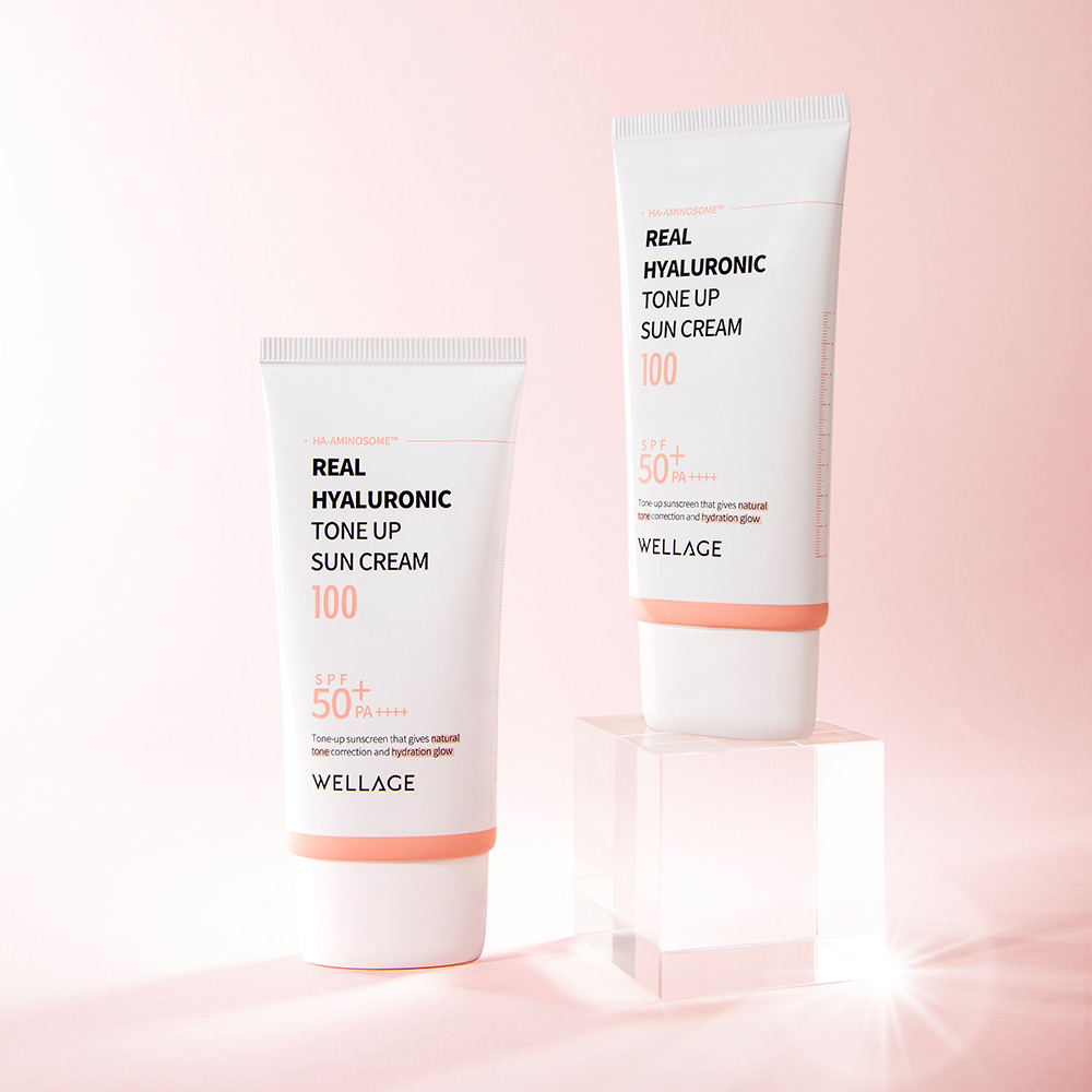 韓國 GlowPick🏆 Wellage Real Hyaluronic Tone Up Sun Cream SPF 50+ PA++++ 高效水潤透明質酸X自然提亮X防汗防曬 - 50ml 韓國 GlowPick🏆 Wellage Real Hyaluronic Tone Up Sun Cream SPF 50+ PA++++ 高效水潤透明質酸X自然提亮X防汗防曬 - 50ml
