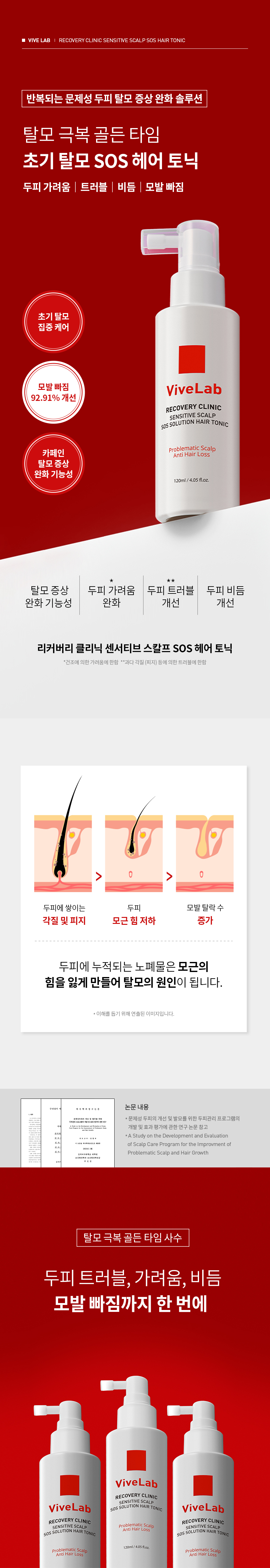 針對敏感&頭皮炎症問題~韓國 ViveLab Recovery Clinic Sensitive Scalp SOS Solution Hair Tonic SOS頭皮舒敏急救噴霧