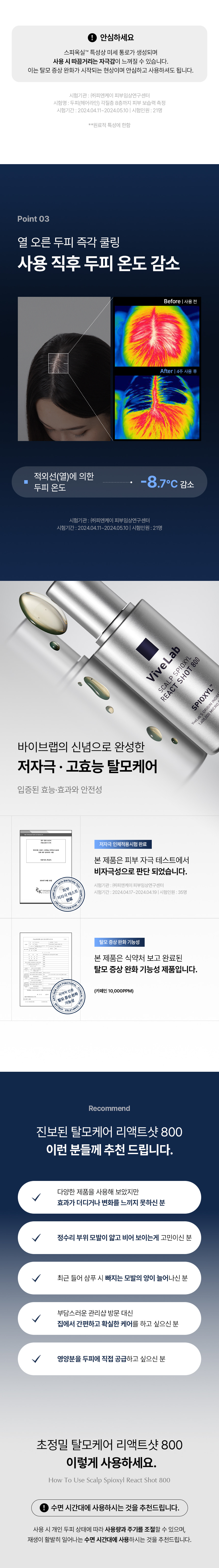 【高效進階版微針】極速滲透8層頭皮~韓國 ViveLab Scalp Spioxyl React Shot 800 99%高純度微針導入煥活頭皮育髮安瓶精華800 - 50 ml