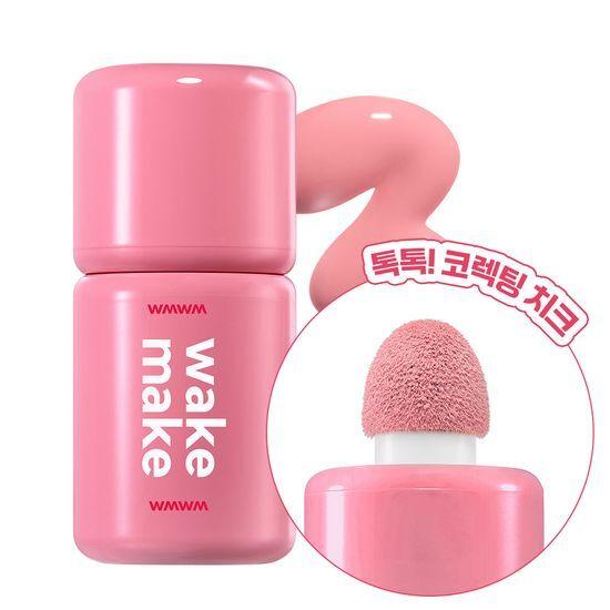 眼下校底 X 水潤霧面胭脂～ 韓國 Wakemake Shaking Blur Cheek 水潤霧化柔焦搖搖胭脂液(#01-06) - 6色選擇