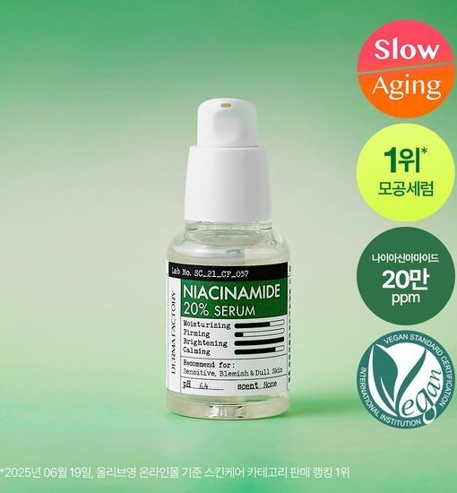 韓國 DERMA FACTORY NIACINAMIDE 20% Serum 高濃度菸鹼醯胺維B3 美白緊緻精華 - 30ml