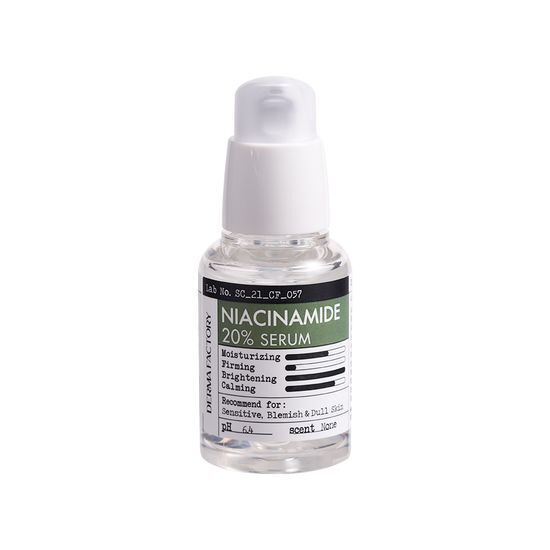 韓國 DERMA FACTORY NIACINAMIDE 20% Serum 高濃度菸鹼醯胺維B3 美白緊緻精華 - 30ml