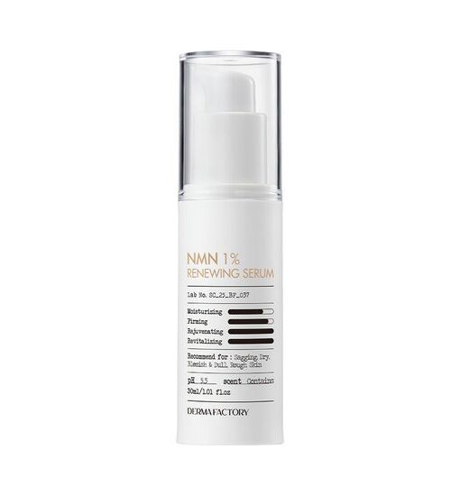 韓國 DERMA FACTORY NMN 1% RENEWING SERUM 科研成份NMN 1% X白藜蘆醇 多功能抗老再生精華 - 30ml