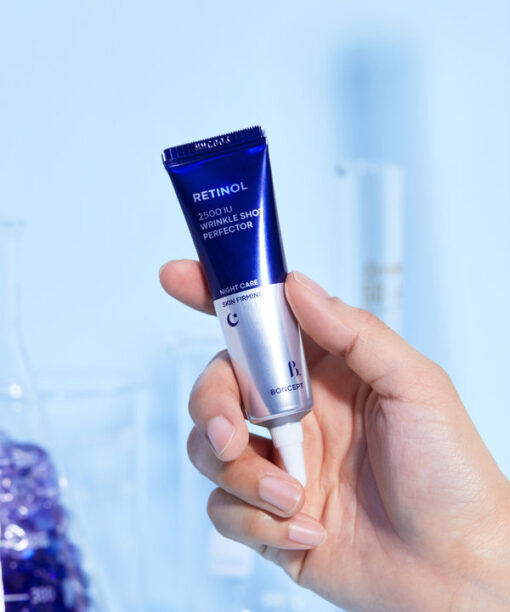 韓國 TONYMOLY 旗下 Daiso Boncept Retinol 2500 IU Wrinkle Shot Perfector 2500 IU純A醇視黃醇夜間密集修護淡紋緊緻收毛孔霜 15ml