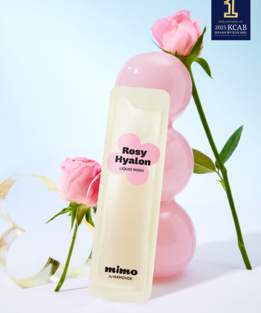 韓國 Daiso X Mimo by Mamonde Rosy Hyalon Liquid Mask 大馬士革玫瑰花萃溫和去角質調膚保濕免沖洗面膜 - 6包裝