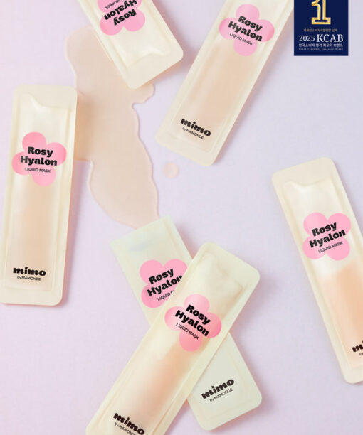 韓國 Daiso X Mimo by Mamonde Rosy Hyalon Liquid Mask 大馬士革玫瑰花萃溫和去角質調膚保濕免沖洗面膜 - 6包裝