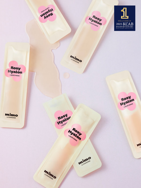 韓國 Daiso X Mimo by Mamonde Rosy Hyalon Liquid Mask 大馬士革玫瑰花萃溫和去角質調膚保濕免沖洗面膜 - 6包裝