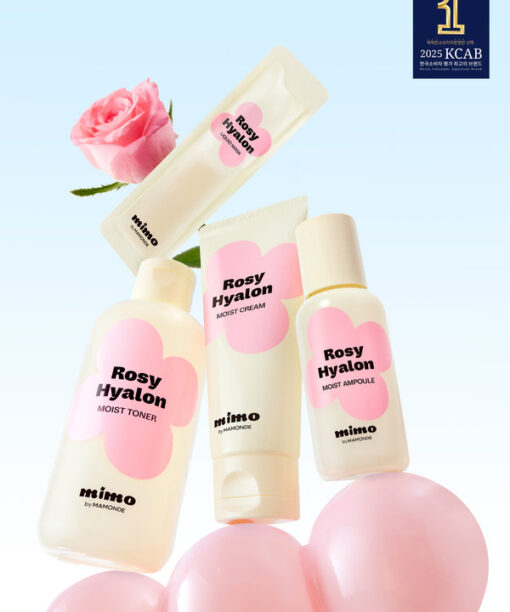 韓國 Daiso X Mimo by Mamonde Rosy Hyalon Liquid Mask 大馬士革玫瑰花萃溫和去角質調膚保濕免沖洗面膜 - 6包裝