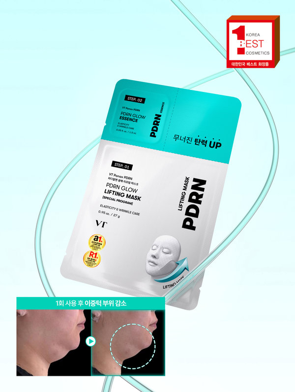 韓國 Daiso X VT PDRN Glow Lifting Mask + Essence Pack 人蔘PDRN 水光提拉緊緻面膜連精華 2 Step 組合包