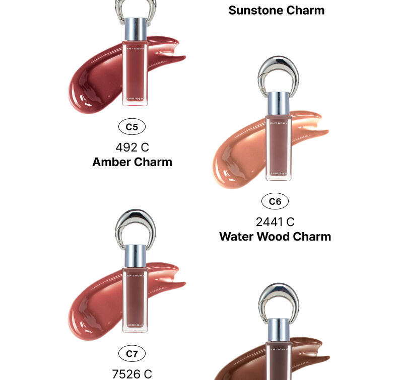 【👜💄掛飾唇釉】 ENTROPY Charm Tint #Glossy Gel Line 時尚金屬扣環✨持久水光唇釉  (#C1-C10) - 10色選擇