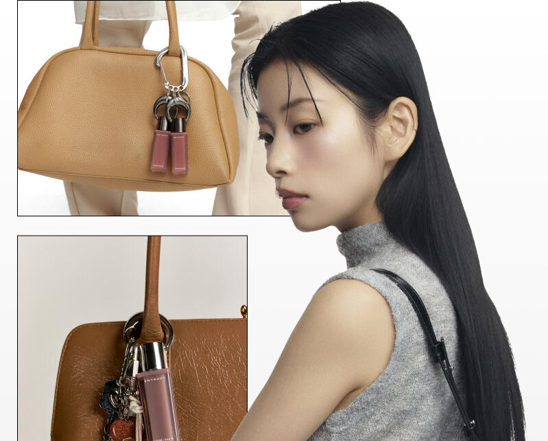 【👜💄掛飾唇釉】 ENTROPY Charm Tint #Glossy Gel Line 時尚金屬扣環✨持久水光唇釉  (#C1-C10) - 10色選擇