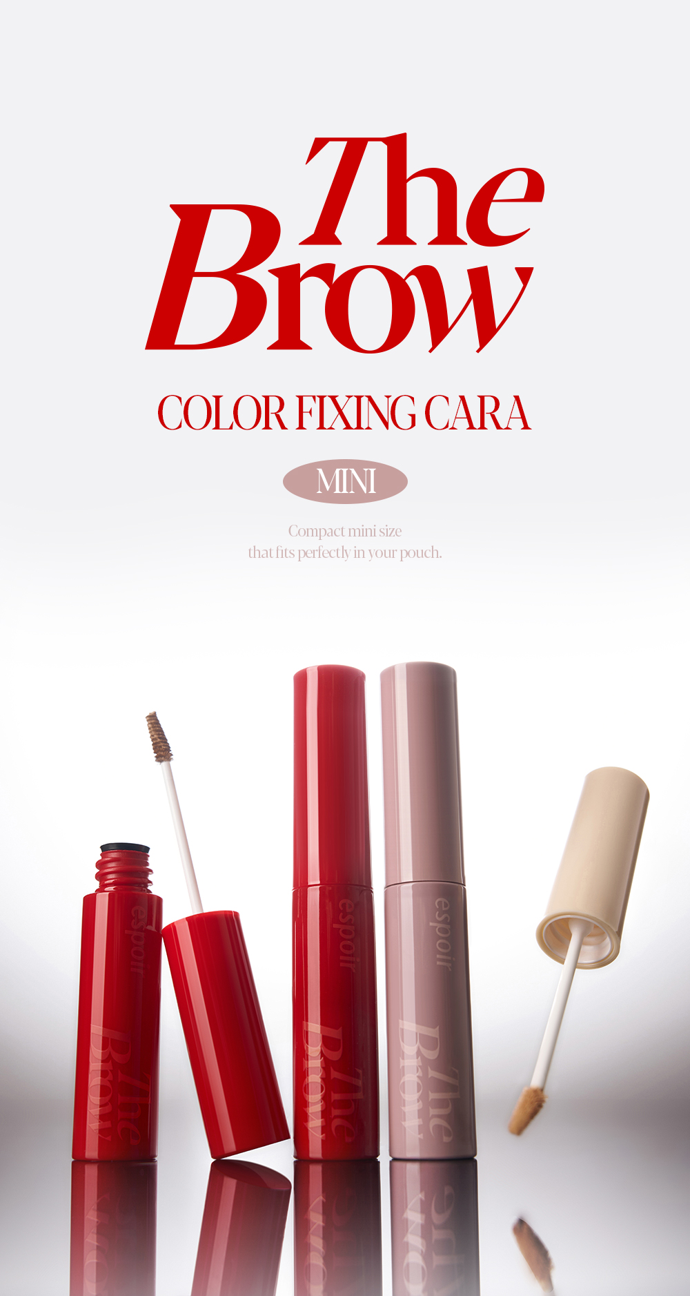 新增mini版 & 漂眉色!GlowPick🏆!韓國 Espoir The Brow Color Fixing Cara 防水染眉膏(#01-06) - 6色選擇