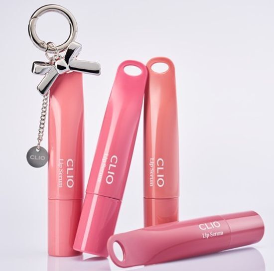 韓國 CLIO X 俞真 Glaze Lip Serum 果汁感水潤豐盈光澤唇精華連2-WAY鑰匙圈配件 - 4色選擇