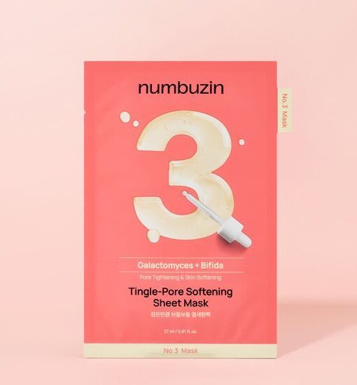2件額外95折~GlowPick No.1🏆韓國 numbuzin No.3 Tingle-Pore Softening Sheet Mask 3號酵母收毛孔嫩膚面膜 - 2種選擇