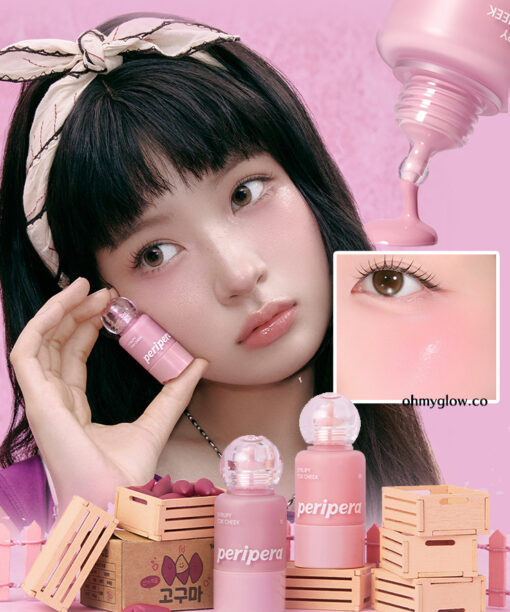 【新色! 🍠甜薯系列】GlowPick🏆韓國peripera X WooJung Syrupy Tok Cheek 自然果汁血色感水透胭脂液(#01-10) - 10色選擇