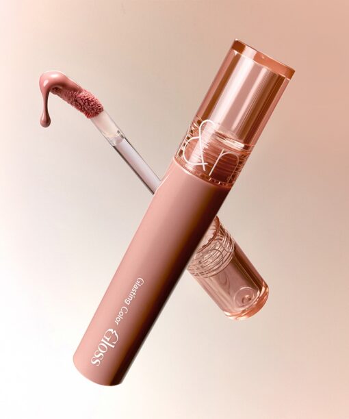 韓國 rom&nd romand #🤎NEW-WARM系列 Glasting Color Gloss 天使光環糖漿唇蜜 - 裸粉米 12 CREAM SHELL