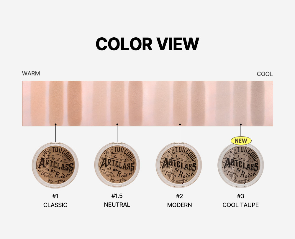 【新色#03 Cool Taupe】🏆韓國No.1修容~Too Cool For School Art Class By Rodin Shading 美術課萬用3色修容盤- 4色選擇