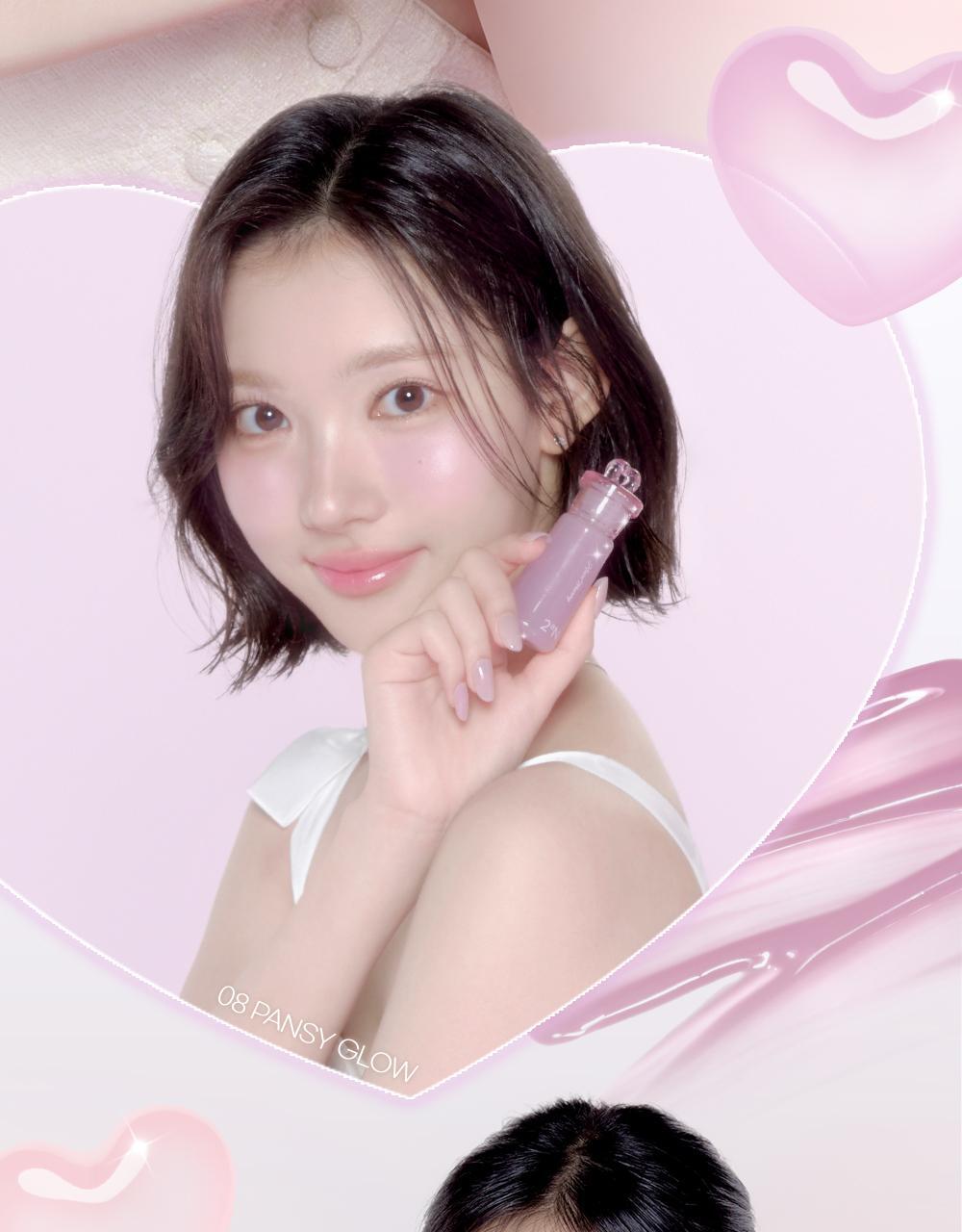 50%保濕精華～韓國 2aN X Hearts2Hearts Heart Wearing Liquid Cheek 保濕水亮胭脂液 - 8色選擇