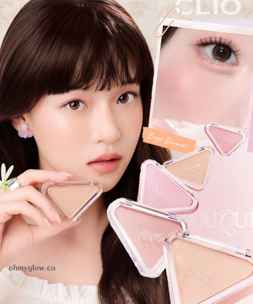 新色入Soft Bouquet系列！太妍愛用同款～韓國 CLIO Essential Blush Tap 必備透感單色三角胭脂(啞光/透亮感2款質地) - 多色選擇