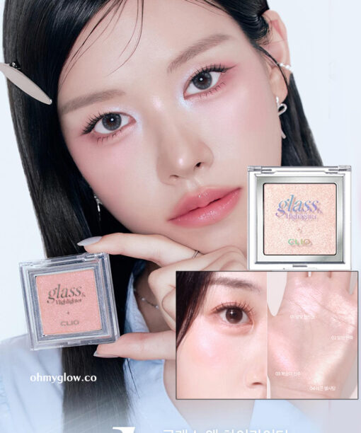 新色入！化解🏆 韓國 CLIO X 俞真 Glass & Highlighter 玻璃剔透光澤高光(#01-04) - 4色選擇