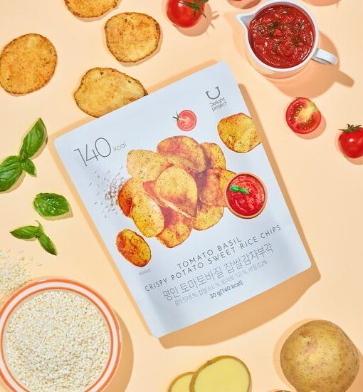 韓國 Delight Project Crispy Potato Sweet Rice Chips 低熱量香脆糯米薯片 (🧀葱忌廉芝士Green Onion Cream Cheese / 🍅Tomato Basil) - 2種口味選擇
