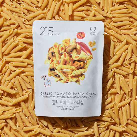 韓國Olive Young 熱賣零食 Delight Project Pasta Chips 低熱量香脆意粉薯片(🍅Garlic Tomato香蒜番茄 / 🍄Mushroom Cream蘑菇忌廉) - 2種口味選擇