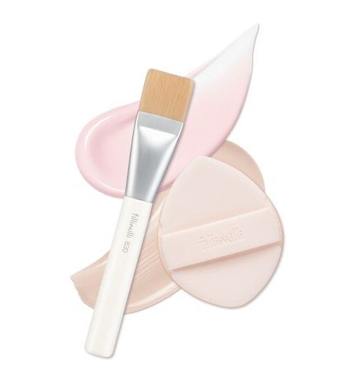 韓國 Fillimilli Sleek Fit Brush 830 & Puff Duo 薄透光滑底妝組合粉底掃+粉撲連收納袋套裝