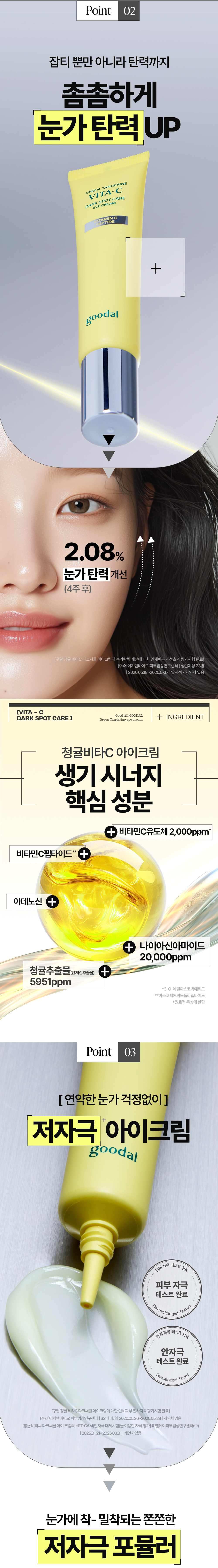 4週亮眼~韓國 Goodal Green Tangerine Vita C Dark Circle Eye Cream 濟州青橘維C告別黑眼圈眼霜 - 30ml