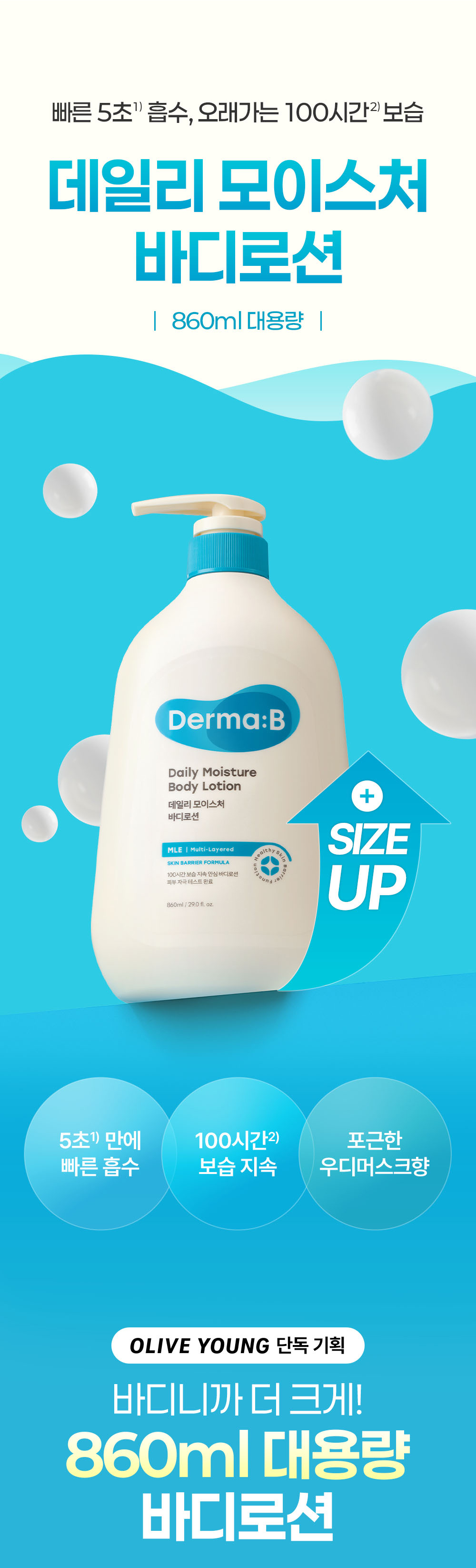 韓國獲奬多年！Derma:B Daily Moisture Body Lotion 日常溫和保濕身體乳液 - 多種選擇