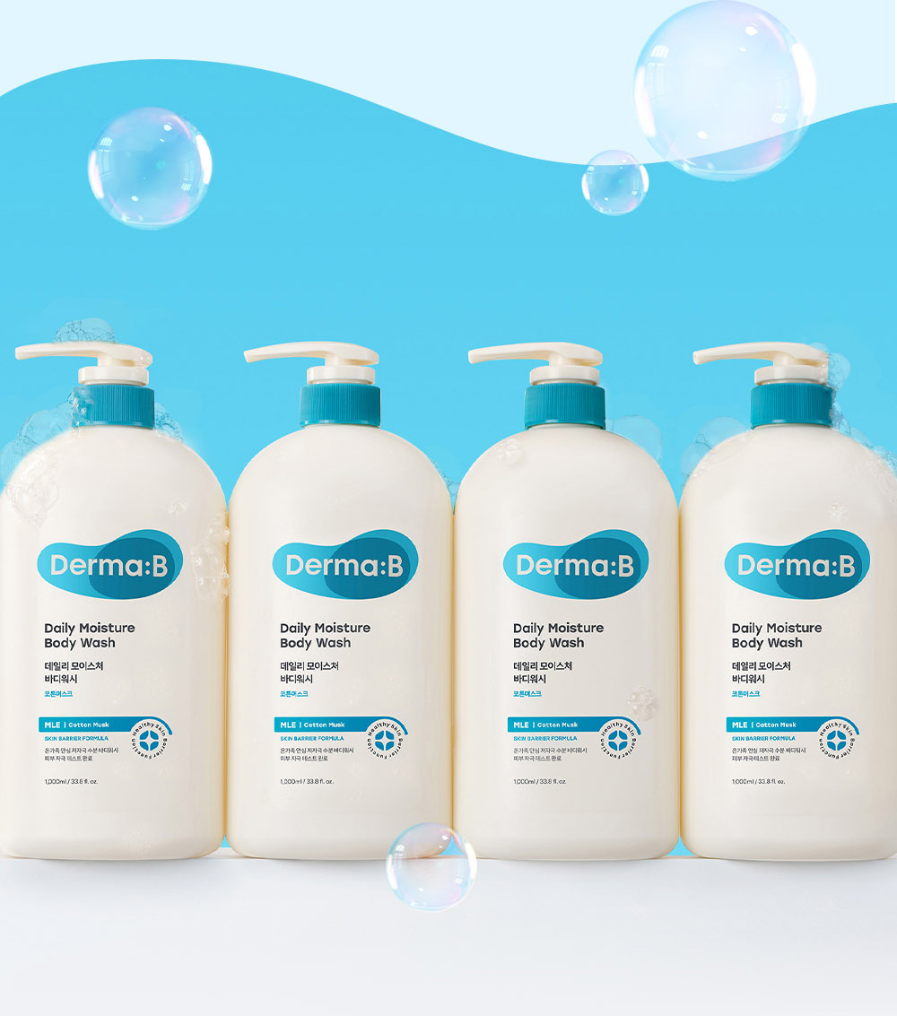 韓國 Derma:B Daily Moisture Body Wash 日常溫和保濕沐浴露 1000ml - 3種香味選擇