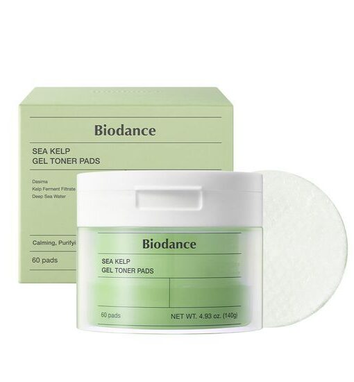 比CICA強5倍鎮靜力～韓國 Biodance Sea Kelp Gel Toner Pads 💚海藻深層滋養舒緩減紅收毛孔水凝膠爽膚濕敷棉片 - 60片裝