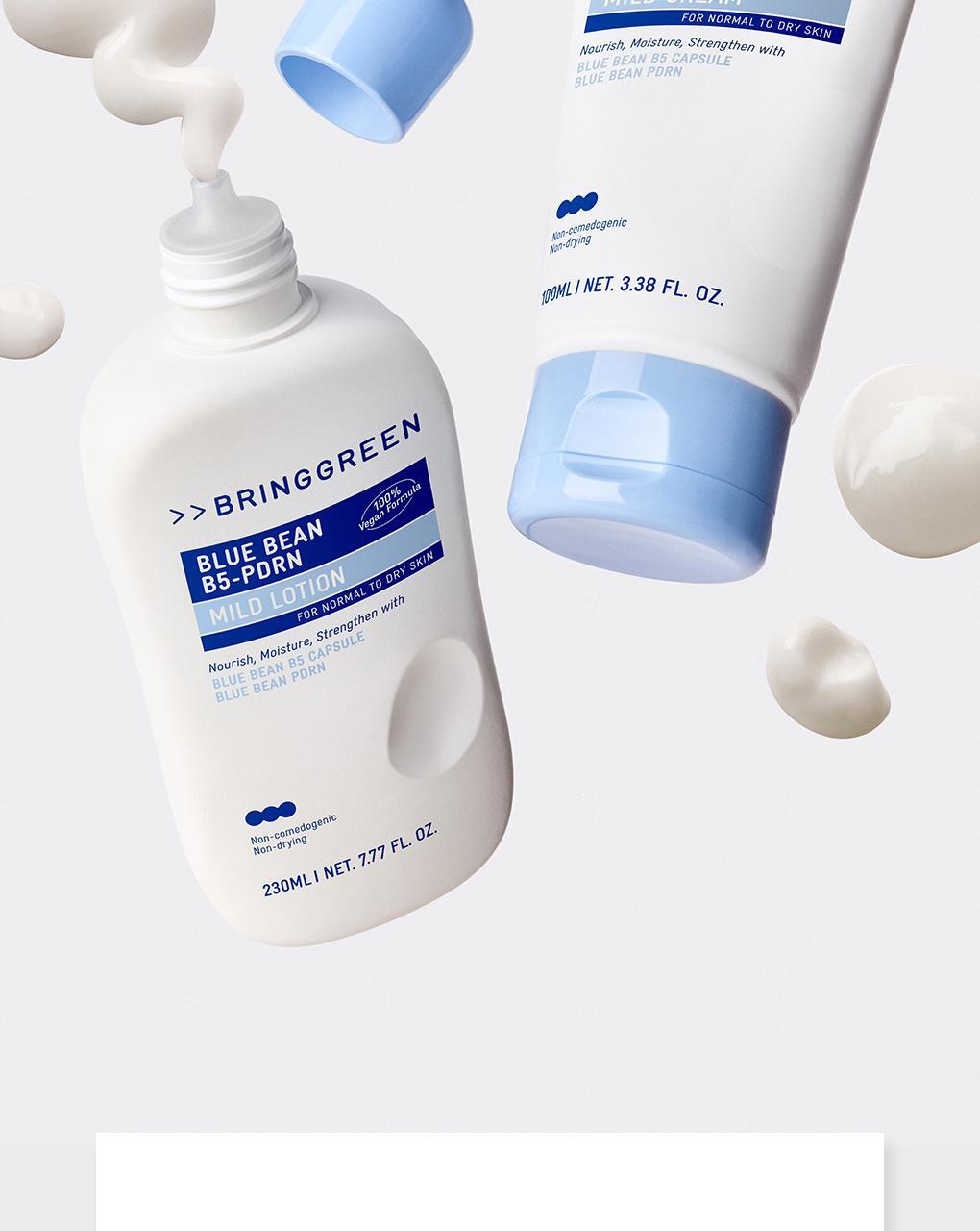 化解🏆 72小時持續水潤~韓國 Bring Green Blue Bean B5-PDRN Mild Lotion 藍豆B5膠囊 X PDRN 溫和保濕乳液 - 230ml