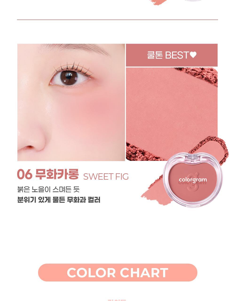 新色入!~韓國 colorgram TinTin Dory Cotton Blusher 棉感單色胭脂(#01-08) - 8色選擇