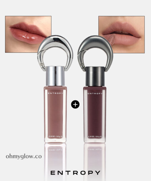 【👜💄掛飾唇釉】 韓國 ENTROPY Charm Tint 1+1 Lip Set 時尚金屬扣環✨水光+☁️霧面唇釉組合 - 多色選擇