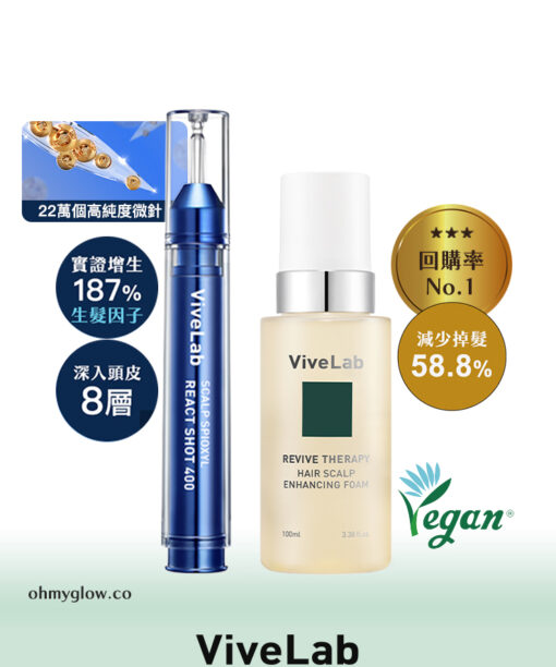 【精準高滋養 深入呵護頭皮八層】韓國 ViveLab Spioxyl React Shot 400 + Enhancing Foam Set 深層激活頭皮精華組合