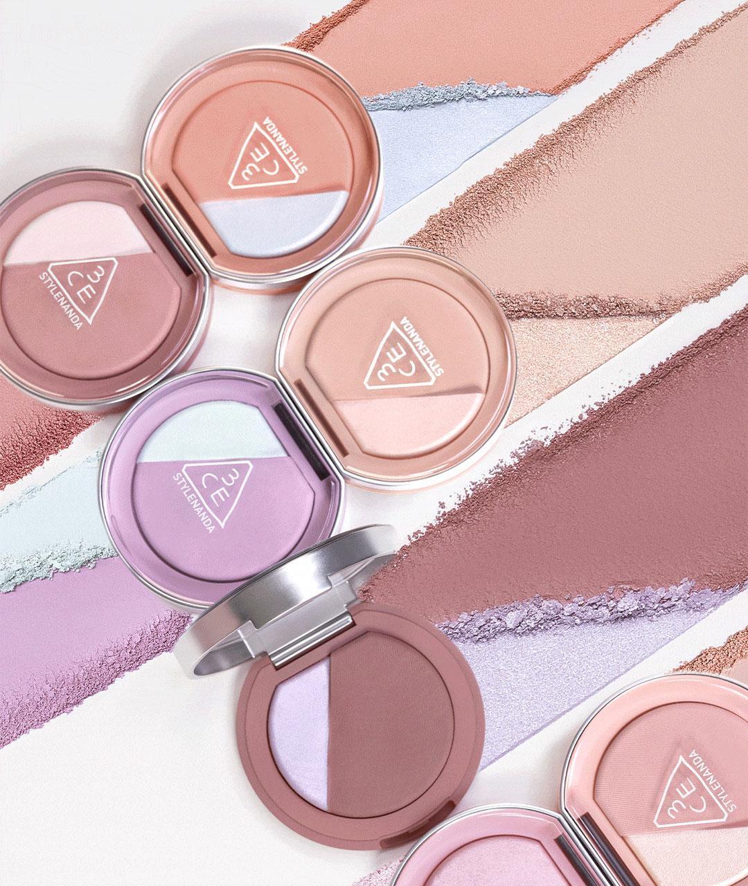 3D立體蘋果肌妝感~韓國 3CE Blushighter 胭脂 X 高光 2合1綜合盤 - 7色選擇