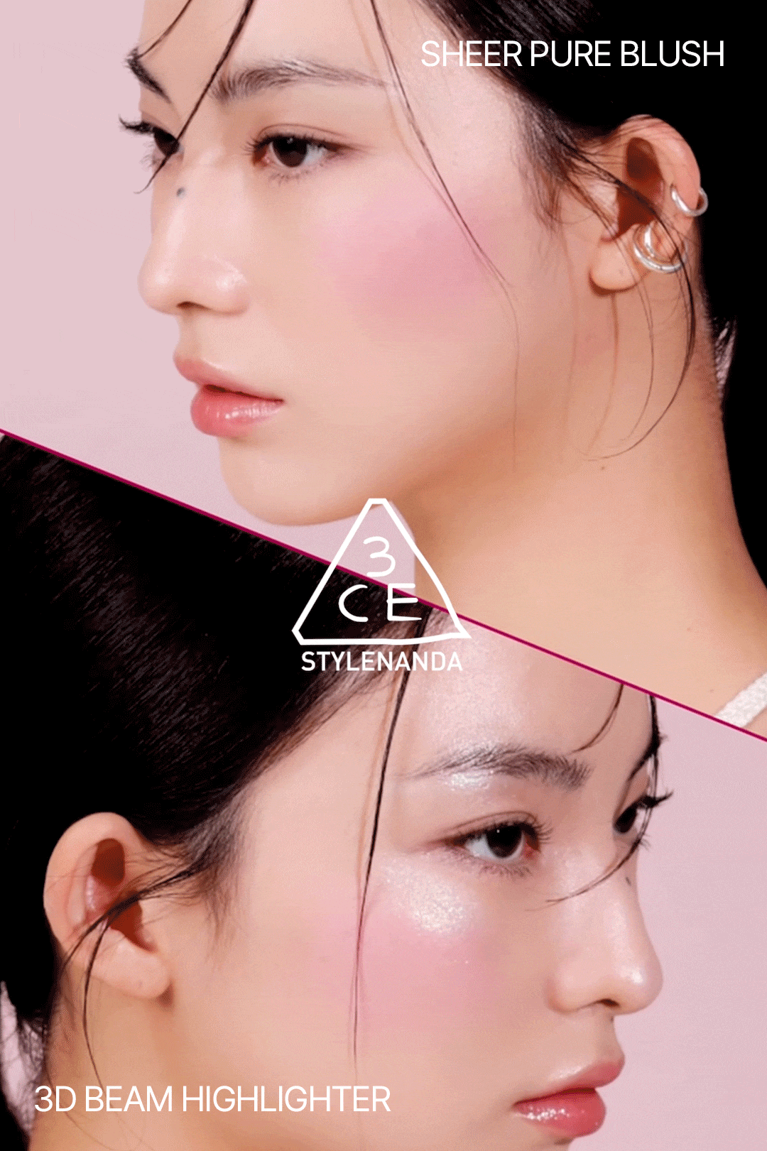 3D立體蘋果肌妝感~韓國 3CE Blushighter 胭脂 X 高光 2合1綜合盤 - 7色選擇