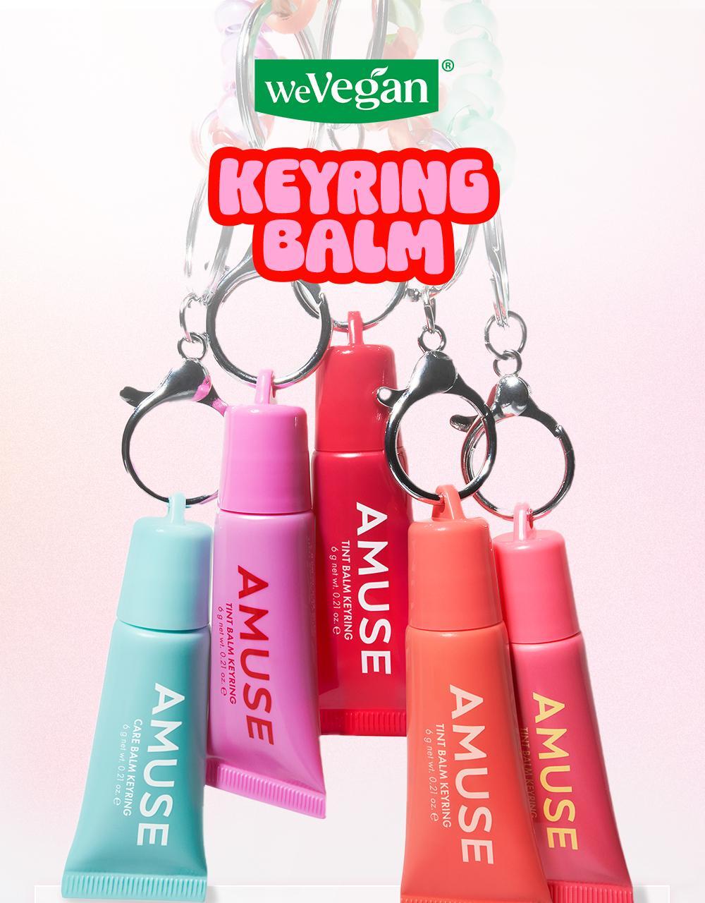 新色入！韓國 AMUSE TINT BALM KEYRING 匙扣掛飾有色護唇潤唇膏(#01-10) - 10色選擇