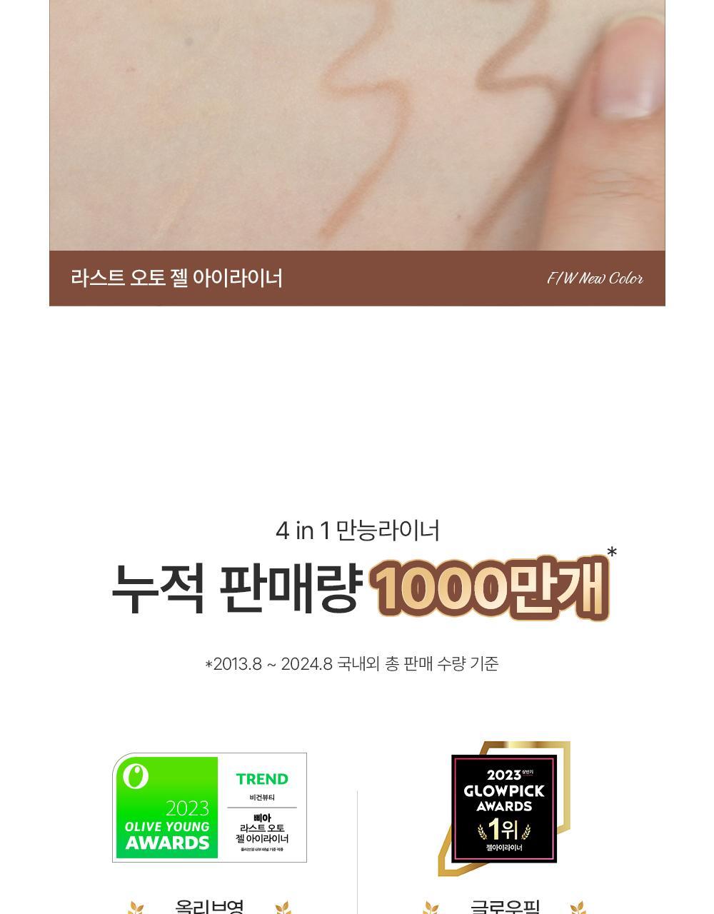 新色入! 4年GlowPick No.1🏆 韓國BBIA Last Auto Gel Eyeliner (NEW) 多用途眼影卧蠶眼線膠筆(#01-27) - 27色選擇