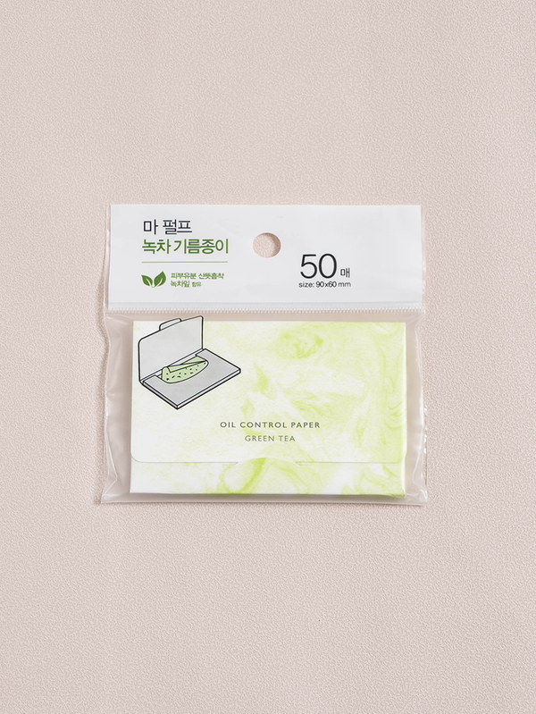 韓國Daiso Green Tea Oil Control Paper 綠茶吸油面紙 50片裝 韓國Daiso Green Tea Oil Control Paper 綠茶吸油面紙 50片裝